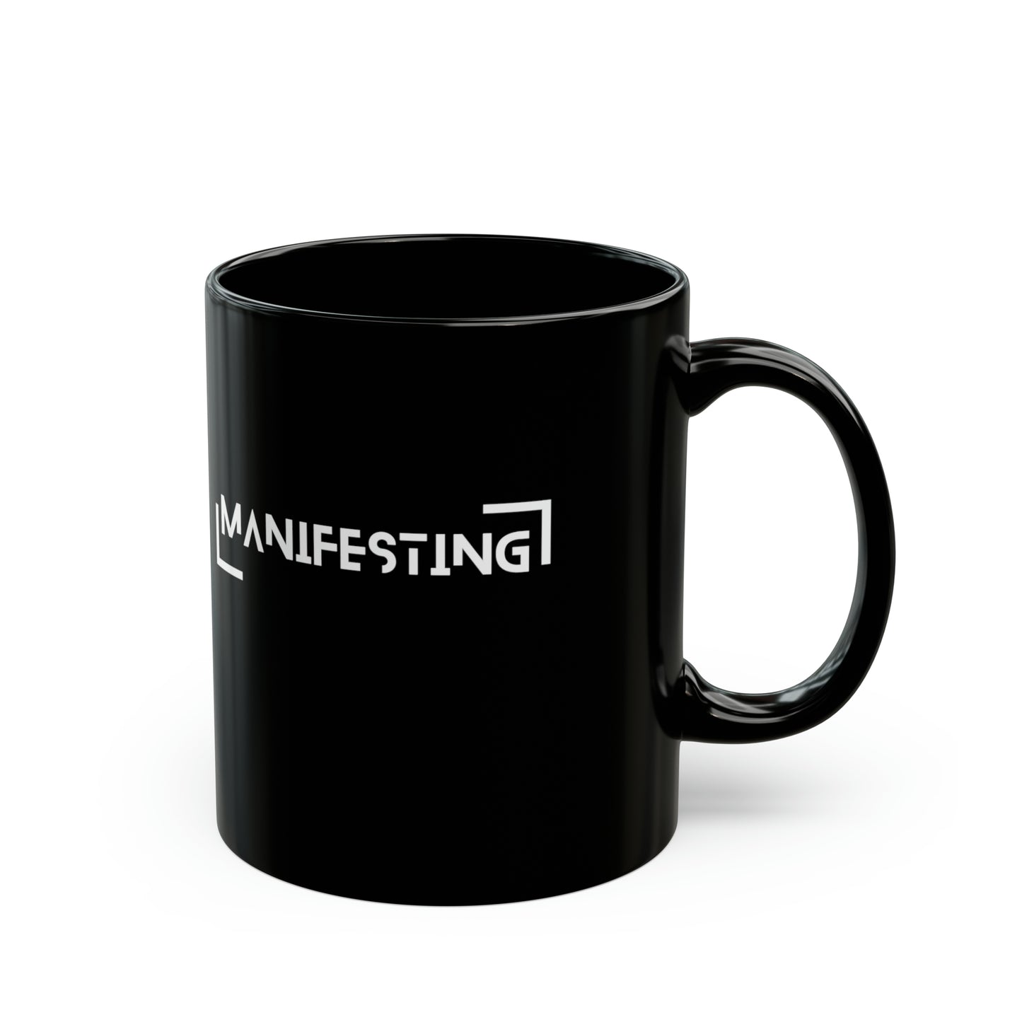 MANIFESTING- Black Mug (11oz)