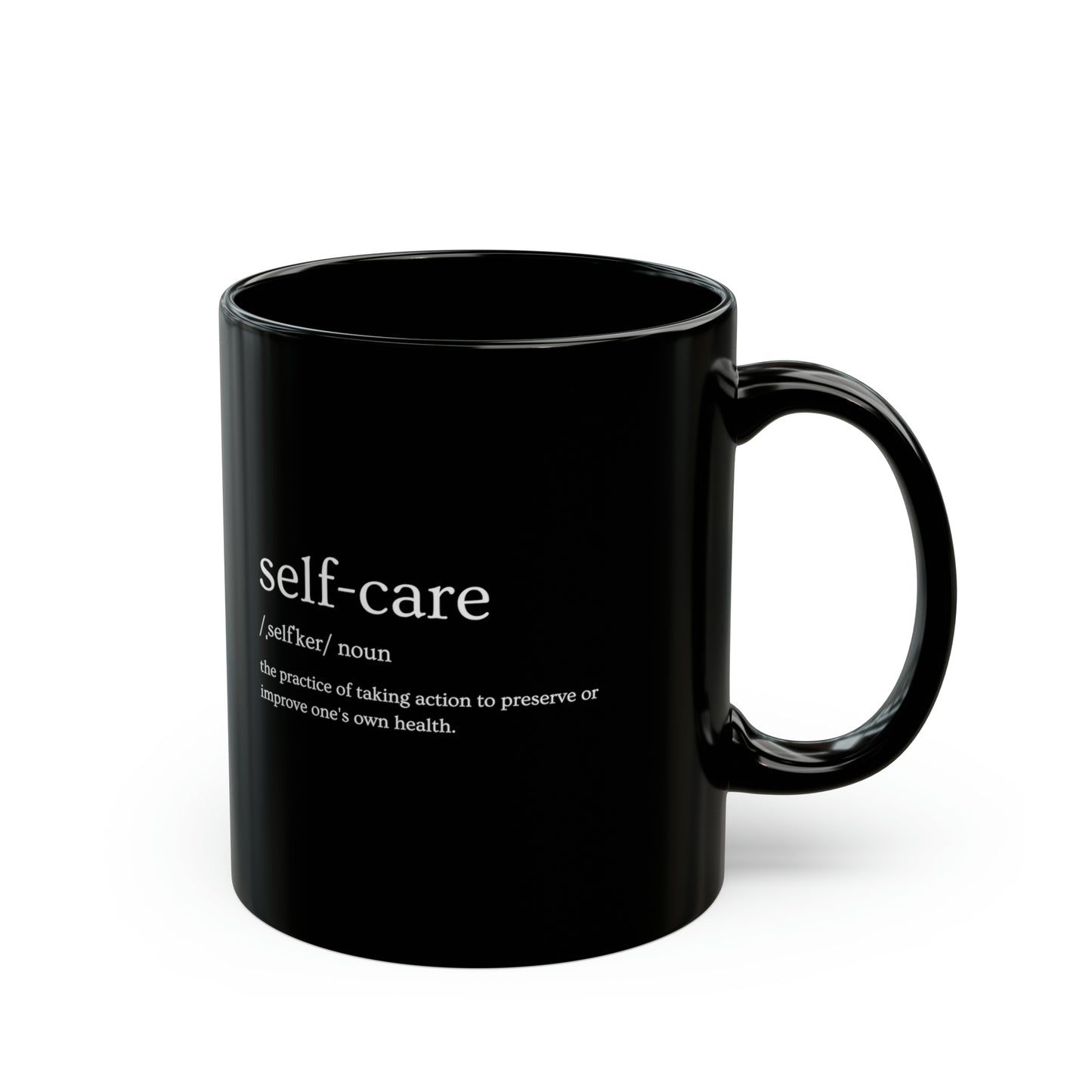 SELF CARE - Black Mug (11oz)